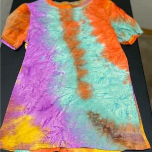 Multicolor Tie-Dye Poly/Cotton/Spandex T-Shirt Girls S